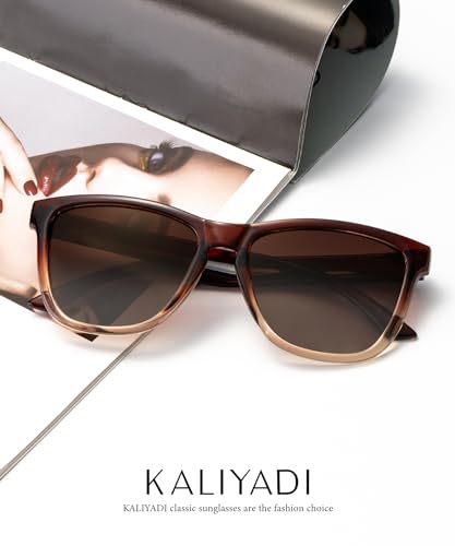 KALIYADI Womens-Sunglasses Polarized Sunglasses-Womens Trendy: Retro Sun Glasses with UV Protection for Travel Driving3