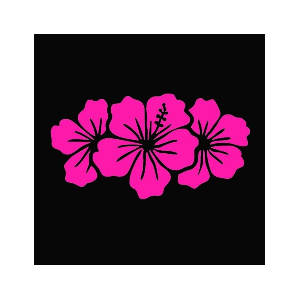 Auto Accessory Hibiscus Flower Car Stickers Vinyl Decal Motorcycle Decorative Accessories(Laser)