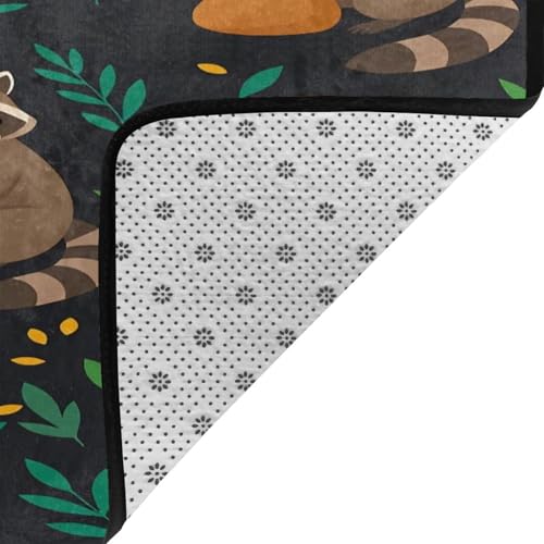 Tapete Raccoon Camping 72 x 48 pulgadas antideslizante miniatura 4