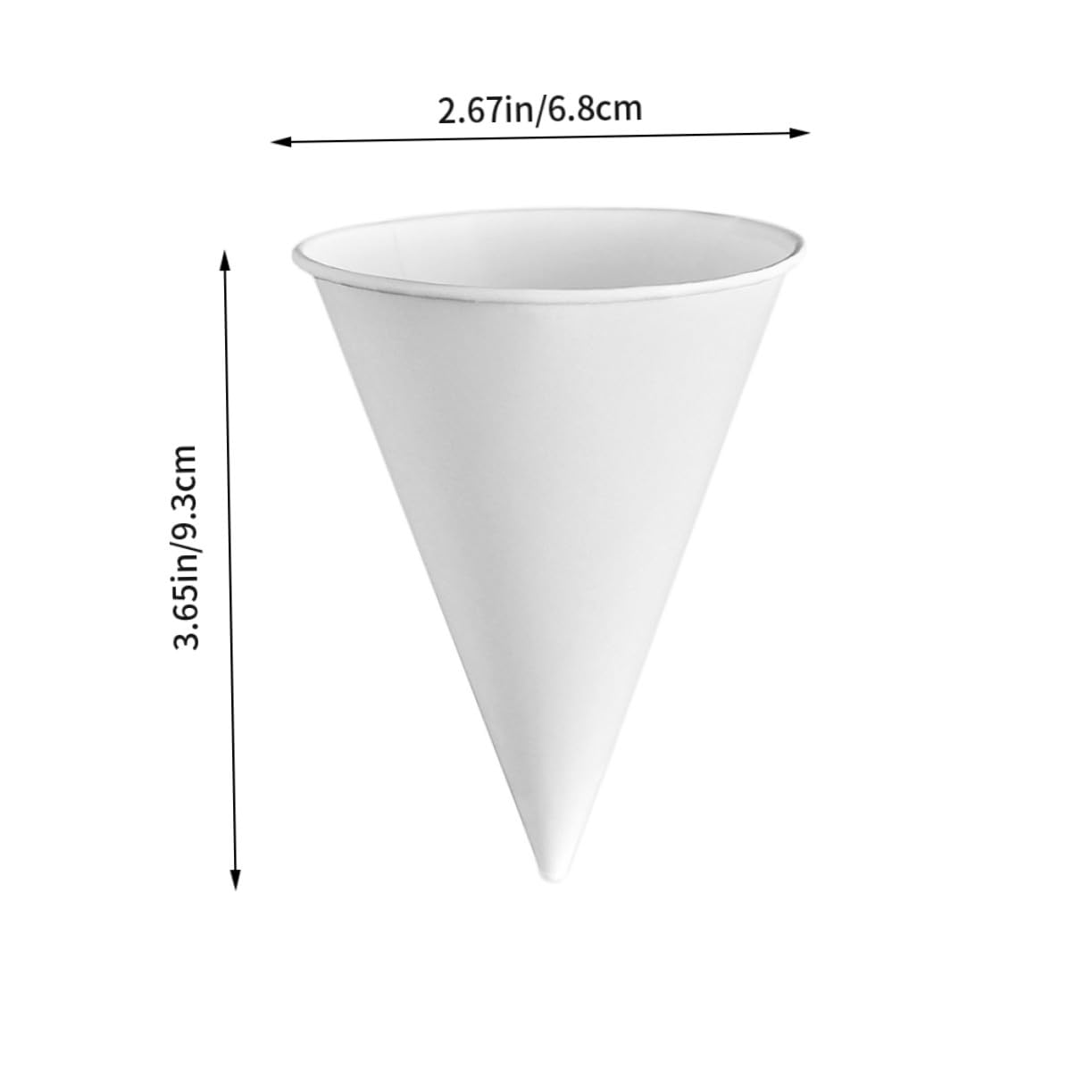 Vasos Cónicos de Papel Desechables 250 Uds para Agua, Blancos
