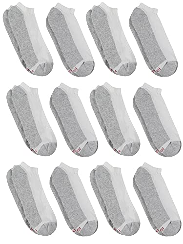 Hanes Men's Double No Show Socks 12-Pair Pack, Available in Big & Tall