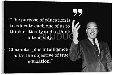 BLUDUG Black History Poster Civil Rights Leader Martin Luther King Quotes Posters (17) Canvas Painting Wall Art Poster for Bedroom Living Room Decor16x24inch(40x60cm)