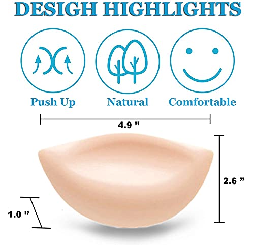 Lzwin Waterproof Extra-Light Silicone Chicken Cutlets Bra Inserts - Soft Push Up Enhancer Pads For Summer Swimsuits & Bikini #TOP3