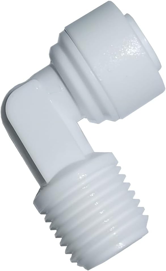 YZM Straight Male Thread Adapter 1/8" Male x 1/4" OD Tube Quick Connector,for Water Purifiers Filters Reverse Osmosis Systems,5 pcs.