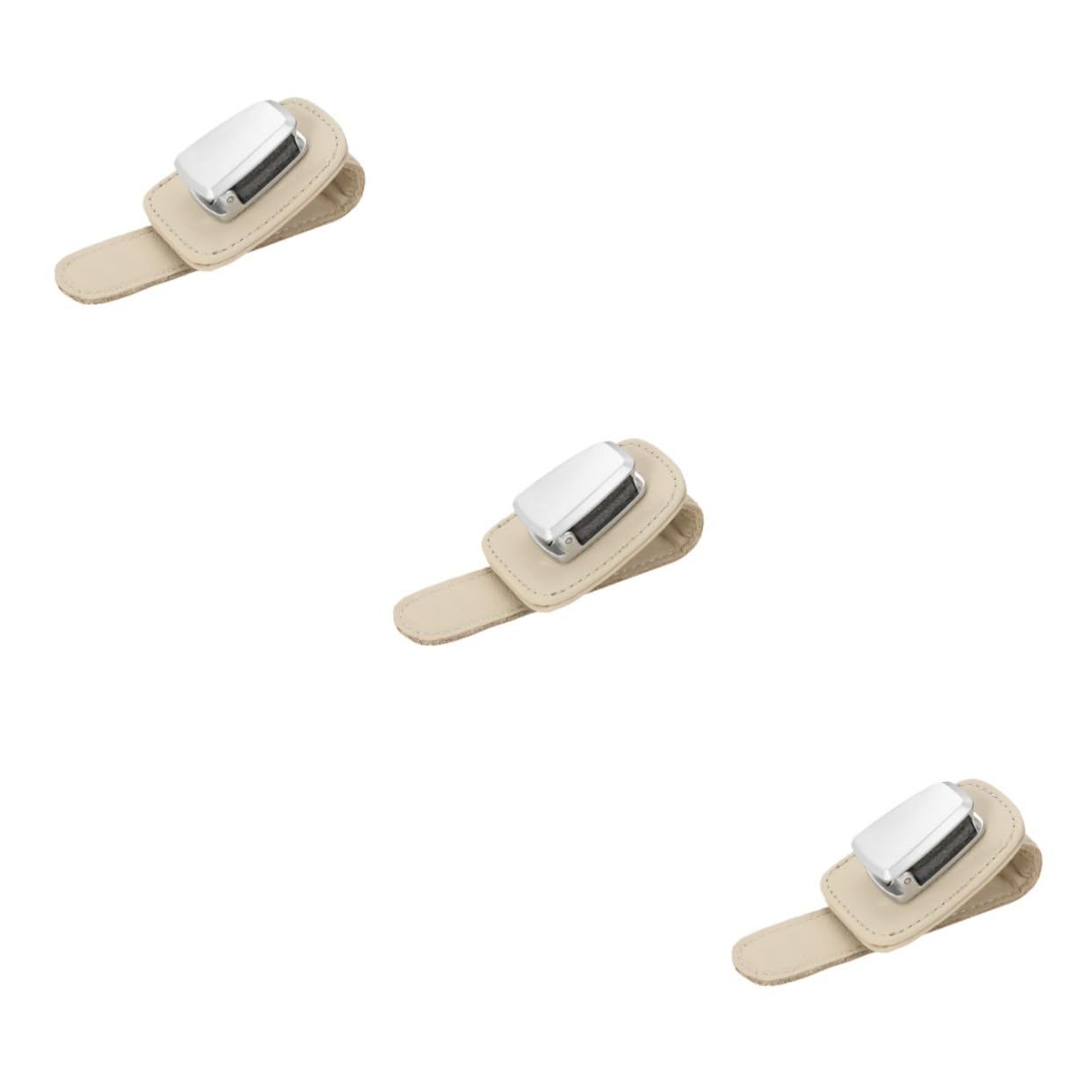 ibasenice 3piezas Soporte para Gafas De Sol Multi-Funcional Clip De Almacenamiento para Visera De Coche Beige Accesorio Práctico para Evitar Rasguños y Roturas