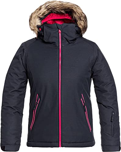 Roxy Kids Girl's American Pie Solid Snow Jacket (Big Kids) True Black LG (12 Big Kids)