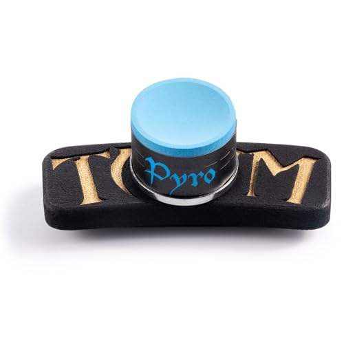 TAOM Magnetite Combo Billiard Chalk Holder Pyro Billiard Pool Cue Premium Chalk Blue in Branded Box