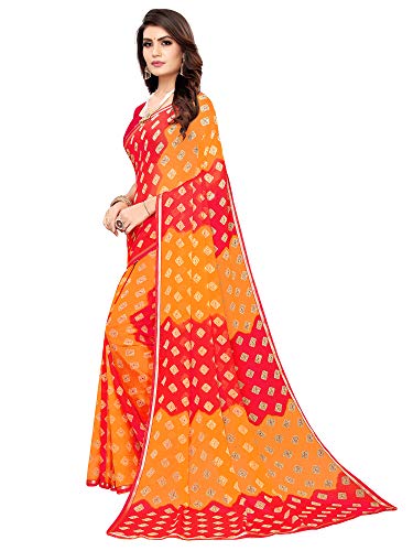 Image of AKHILAM Women's Chiffon Saree With Blouse Piece(AJLI2101-parent)