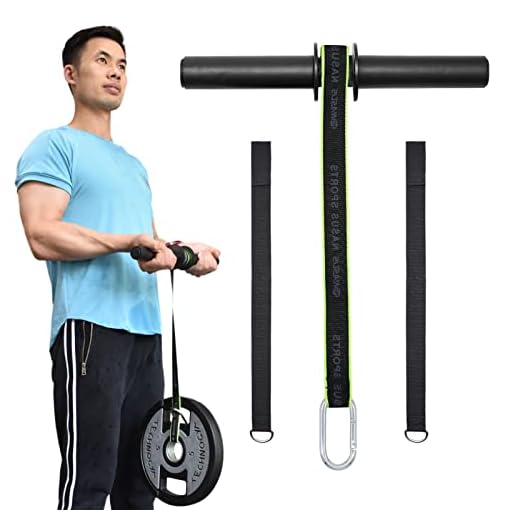 XonyiCos Forearm Wrist Roller Fitness Blaster, Arm Exerciser Wrist Trainer, Forearm Muscle Strength Workouts Tools, Weight Bearing Rope Roller Equipment with Non Slip Cushion, Rope for Dumbbells