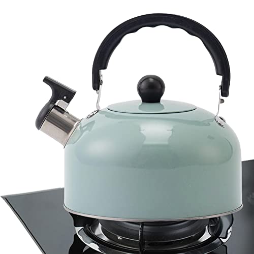 Maseaxi Bouilloire Sifflante, 3L Bouilloire Sifflante Induction, Bouilloire en INOX Bouilloire Rétro Vintage Bouilloire Sifflante avec Poignée, Poignée Ergonomique Isolée pour Cuisinière Tous Feux