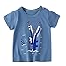Carrito Mini Niños niños pequeños bebés niños niñas Lindos Animales de Dibujos Animados Blusa de Manga Corta Top Camiseta Trajes Ropa Sacar La (Blue, 3-4 Years)
