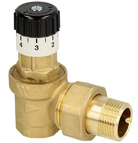 Watts USVR 16 3/4 Differenzdruck-Überströmventil, Metall, Regelventil, 1 Port, 3/4 Gewinde-Einlass, NPT oder BSPT Auslass, max. 6 bar, 110 °C