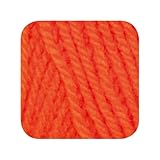 Häkelnadelstärke: 7 - 8 mm Hatnut XL 55 / Farbe 81 - neonorange (Wolle)