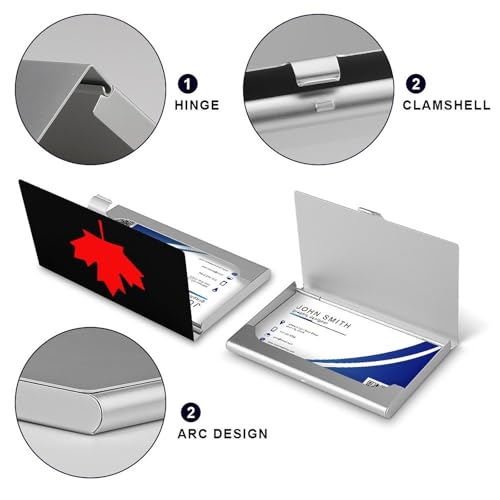 Canada Flag Business Card Holder Slim Credit Case Pocket Name Case Wallet for Men Women4