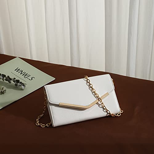 Clutch Purse Evening Bag for Women, Envelope Handbag With Detachable Chain for Wedding and Party - Image 7