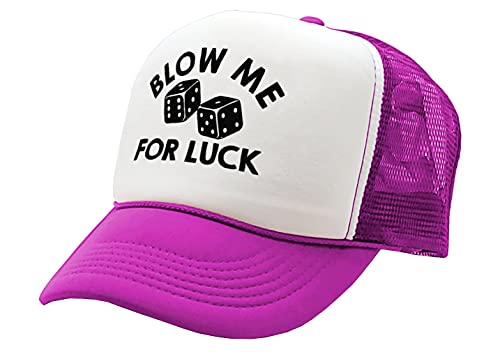 Image of Guacamole - Blow ME for Luck - Casino Craps dice - Vintage Retro Style Trucker Cap Hat
