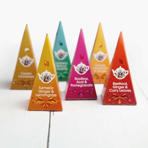 ETS Teegeschenk mit Schleife Super Goodness Tee Kollektion | Tee Geschenk und Probierbox | Superfood Tee | BIO | 12 Pyramidenbeutel