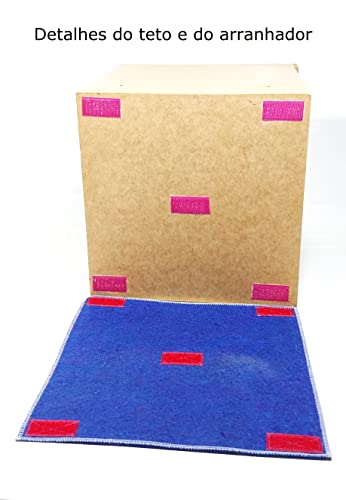 Nicho para gatos arranhador com carpete removível