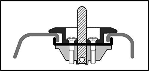 Bull Ring Flush Fit Retractable Truck Bed Tie Down Anchors for 2009-2022 Dodge RAM 1500, 2500, 3500 & 2014-2019 Toyota Tacoma Crew Max, Modification Required (1 Pair)