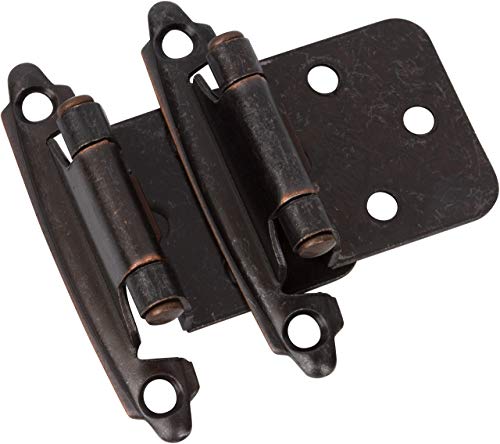 Comparison: Best Oil For Kitchen Cabinets 10 DecoBasics Oil Rubbed Bronze Cabinet Hinges for Kitchen Cabinets (25 Pair -50 Pcs) -1/2" Overlay (Variable) -Self Closing Kitchen Cabinet Hinges Flush Mount w/Silicon Bumpers & Upgraded Screws