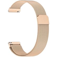 Stainless Steel Metal Watch Band for Men Women, Quick Release Watch Strap Adjustable Metal Mesh Solo Loop Bracelet Replacement Wristband 18mm 19mm