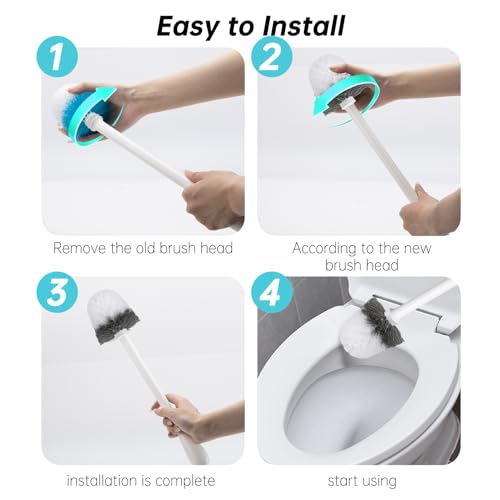 Image of 2 Pack Toilet Brush Replacement Head Compatible with OXO Good Grips Toilet Brush (Replacement Head Only)