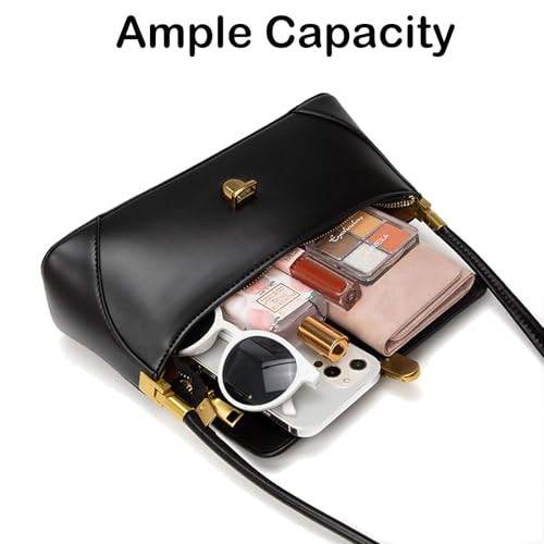 Kleine Damen Umhängetasche Vintage Braune Handtasche y2k Umhängetasche Kleine Pu Leder Clutch Tasche – Bild 4