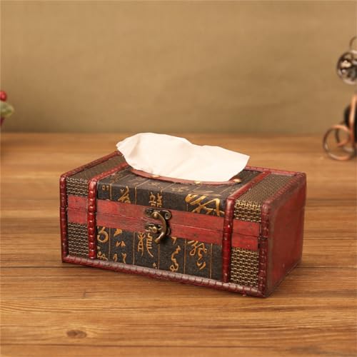 Boîte à mouchoirs style chinois classique avec finitions traditionnelles - 3