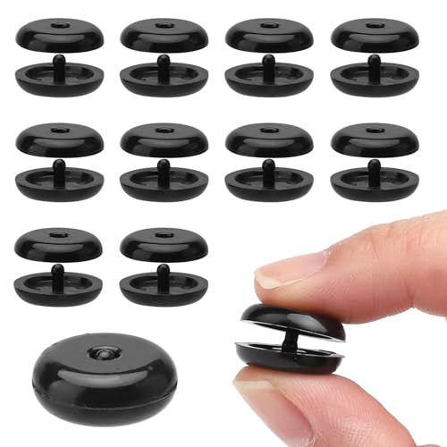 APOMOONS Sicherheitsgurt Stopper Knöpfe 10 Paar, Sicherheitsgurt Clip, Rutschfeste Gurtstopper Gurtschloss, Universal Sicherheitsschnalle Auto (Schwarz)