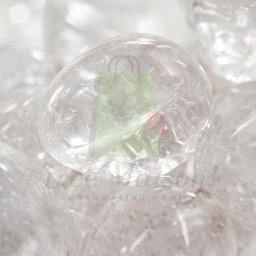 Image of Crystal Clear Quartz Tumble Stone Pebble Tumbled Gemstone for Reiki Healing Vastu Correction Gravels for Aquarium Home Decor Garden Table 100 Gm