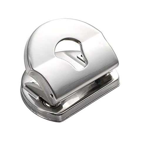 Paper Hole Puncher 2 Hole Punch, 10 Sheets Capacity, Without Base, Silver Cover