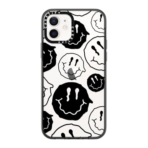 Étui iPhone 12 antichoc CASETiFY noir transparent protection 1.2m