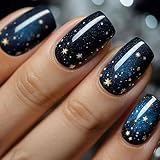 Curvlife Press On Nails - Acrylic False Nails Kit with Design, Full...