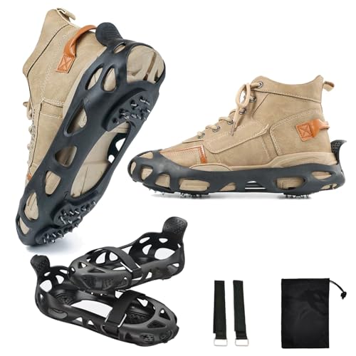 Crampons antidérapants universels pour chaussures de neige et bottes de verglas en acier
