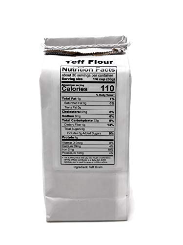 Haldeman Mills Whole Grain African Teff Flour, Perfect For Baking And Cooking, 2 Lb. Package (Brown Teff) #TOP1