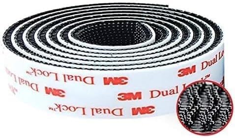 CANOPUS Dual Lock SJ3550 Extra Strong (25.4 mm x 1 m) Waterproof Tape Black, 5X Stronger Than Classic Hook & Loop Tape, Heavy Duty Reclosable Fastener