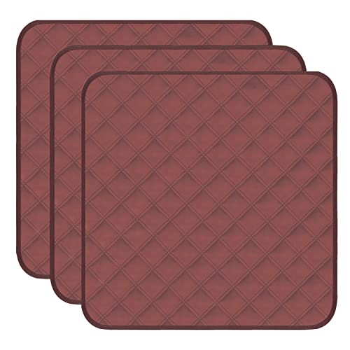 Riqinxin Washable Waterproof Seat Protector Pads 3Pcs Non-Slip Incontinence Chair Pads For Chair 21X22In Coffee #TOP2