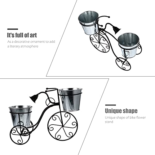 Tricycle Plant Stand Metal Flower Pot Cart Holder Flower Plant Stand For Home Garden Patio Great Gift For Plant Lovers Housewarming Black #TOP2