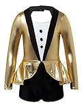 VernLan Kids Girls Tuxedo Style Jazz Tap Modern Performance Dance weaar Costumes Halloween Shorty...