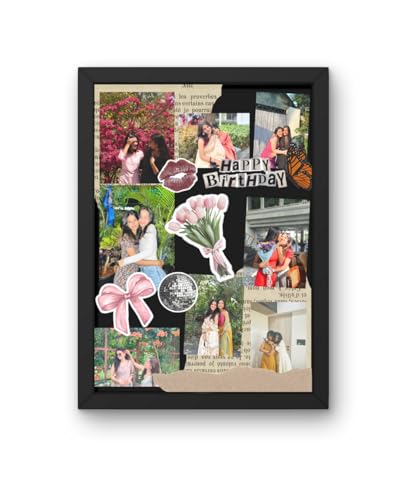 Image of Customized Collage Photo Frame for Wall | Upload 14 Photos | Personalized Photo frame Gift for Birthdays, Anniversaries, Weddings, Couples | (A4 Size) (Design 3)