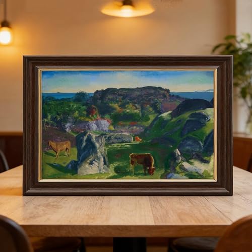 Poster Rock Ridge Ferme par George Bellows impression sur toile 50x75 cm - 6