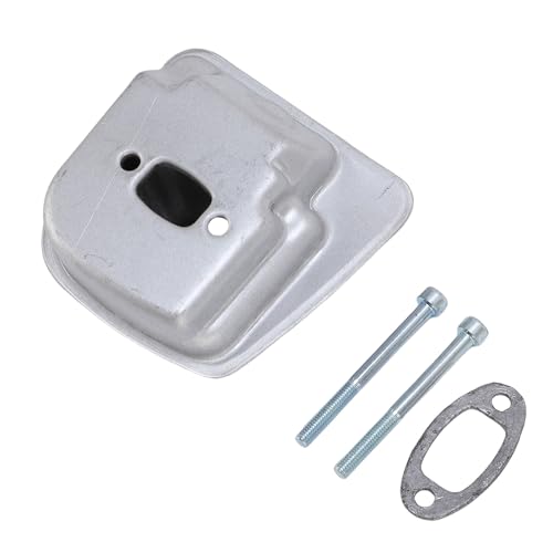 Brushcutter Muffler Exhaust Kit Noise Reduction Replacement Part for FS55 FS55C Brushcutter Steel Construction Includes Gasket Screws