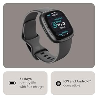 Google Fitbit Sense 2 Health and Fitness Smartwatch with built-in GPS, advanced health features, up to 6 days battery life - Compatible with iOS 15 or higher & Android OS 9.0 or higher