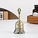 Homelavie Super Loud Brass Hand Call Bell for Ringing at Wedding, Lotus Hand Bells for Seniors Bedside, Teacher Classroom Bell Dinner Bell Tibetan Bells Meditation Bell, Gift for Bedridden Mom(Bronze)
