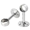 Sayayo Bastone per Tende Acciaio Inox Supporto, Staffa di Montaggio per Tende, Palo per Tenda da Soffitto con Viti ad Espansione per Asta di Tenda Appendiabiti Guardaroba per Appendere, 25mm 2 Pezzi