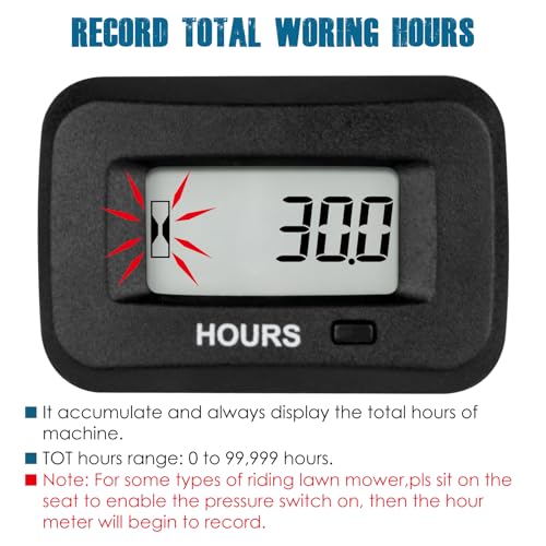 Image of Digital Maintenance Hour Meter AC /DC 5V to 277V RL-HM038AG-H
