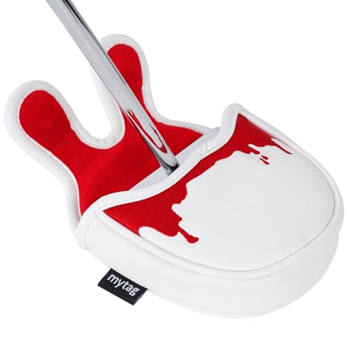Golf Club Head Covers Mallet Putter Cover Hockey Goalie Mask Strong Magnetic Headcovers for Center Shaft