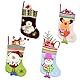 CAREDGO Weihnachtsstrumpf Set, 4 Stück Nikolausstiefel Weihnachten Hängende Taschen Weihnachtssocken zum aufhängen und Befüllen Christmas Stockings Nikolausstrumpf Nikolausstrumpf für Weihnachtsdeko