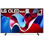 LG 42-Inch Class OLED evo C4 Series Smart TV 4K Processor Flat Screen with Magic Remote AI-Powered with Alexa Built-in (OLED42C4PUA, 2024)