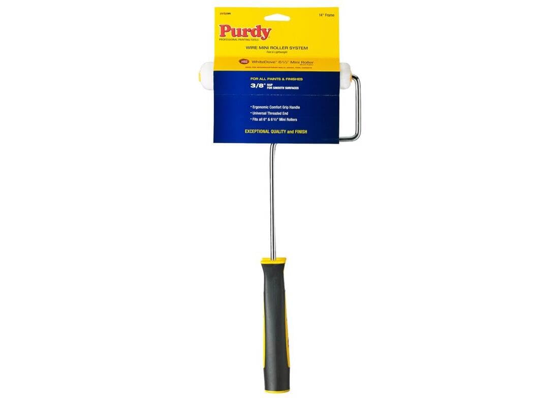 Purdy 140765014 14 inch Wire Mini Roller System White Dove, 6-1/2 inch by 3/8 inch nap โ image 1